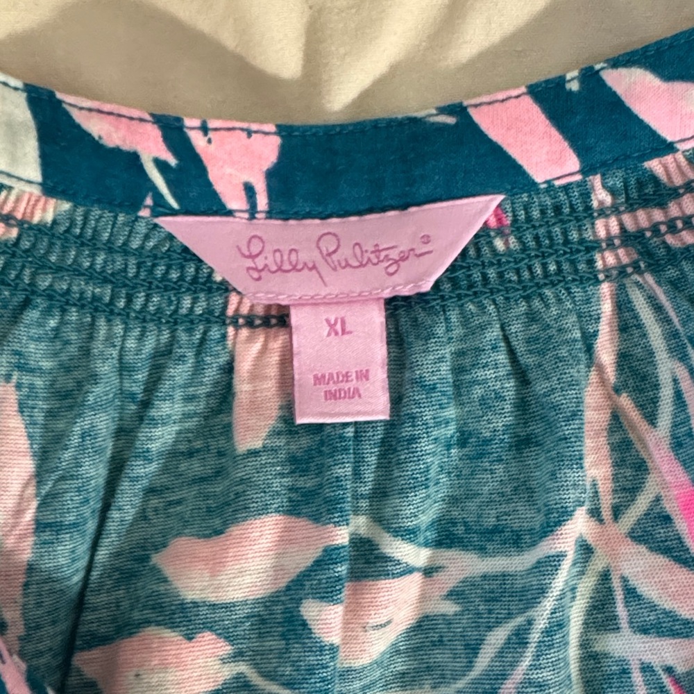 Lilly Pulitzer Teal and Light Pink Skirt